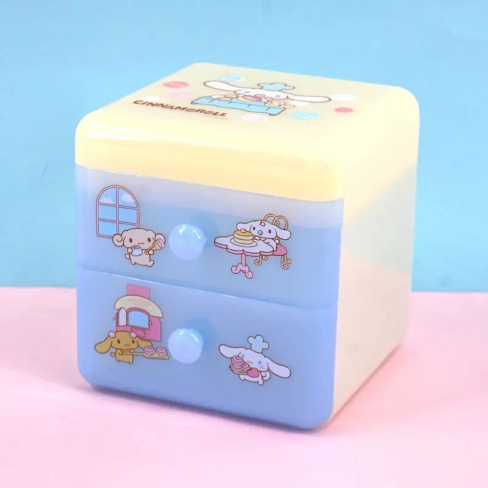 Miniso Sanrio Cinnamoroll Desk Storage Case with Drawers